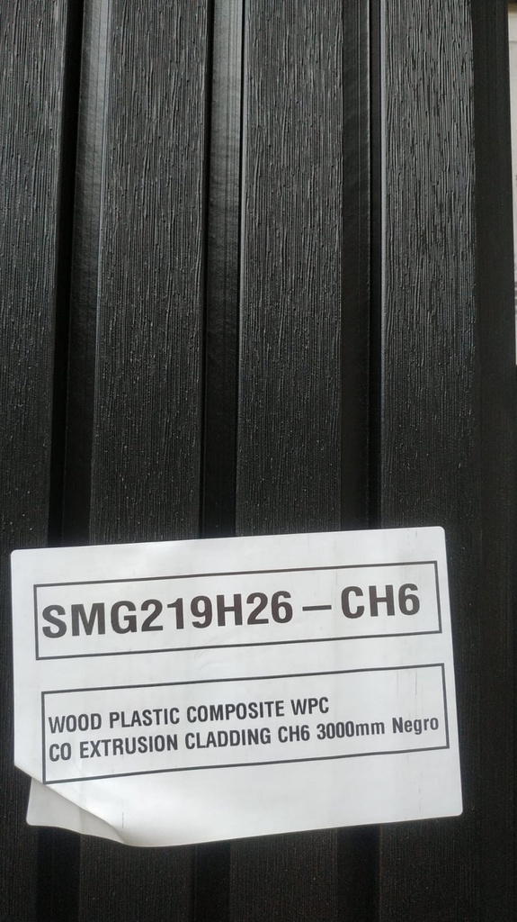 WOOD PLASTIC COMPOSITE COEXTRUSION CLADDING CH6 2900MM NEGRO