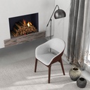 WD-S230 - black beech wood with grey HE580-12 fabric seat