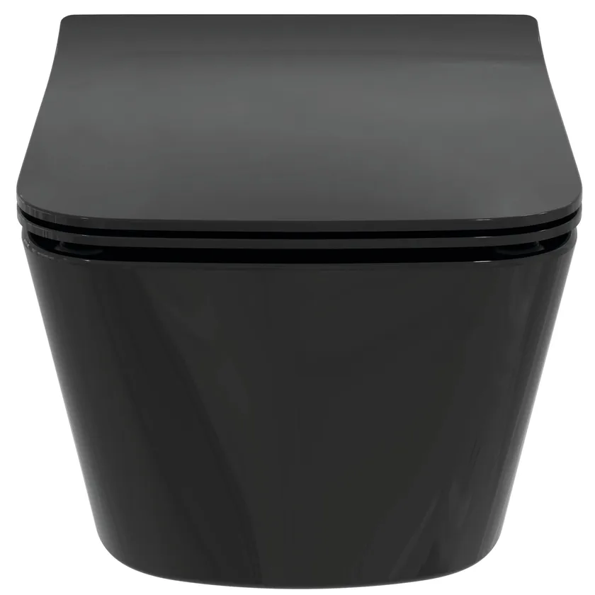 Inodoro Suspendido Rimless Asiento UF Matt Black