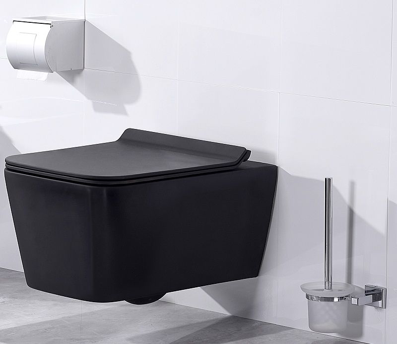 Inodoro Suspendido Rimless Asiento UF Matt Black