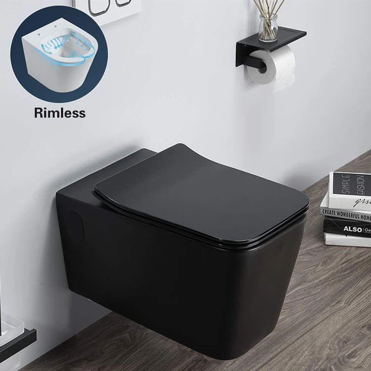 Inodoro Suspendido Rimless Asiento UF Matt Black