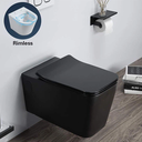 Inodoro Suspendido Rimless Asiento UF Matt Black