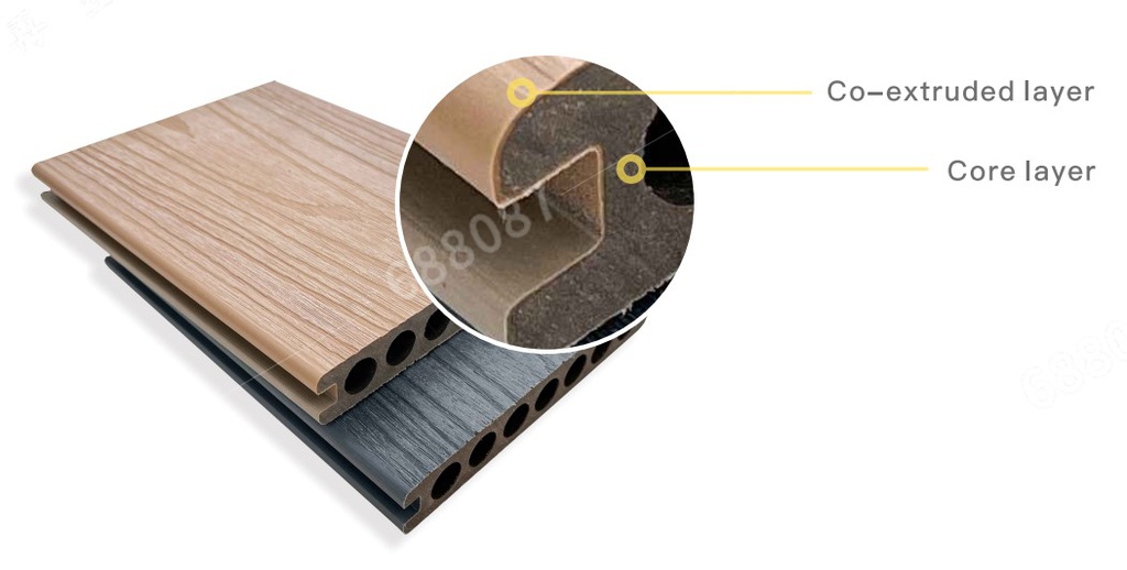 Outdoor Decking - JE13 - TEAK B / Grey White 2.9 x 148mm x 23mm