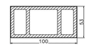 Perfil WPC Co Extruido (Tubo) - 3000 mm - AT