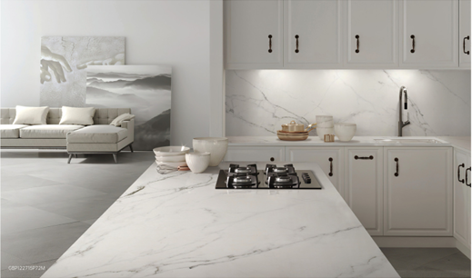 Piedra Sinterizada Carrara Blanco Matte - 1600 x 3200 x 12 mm