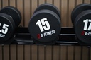 Mancuerna TPU con logo G-Fitness 15KG