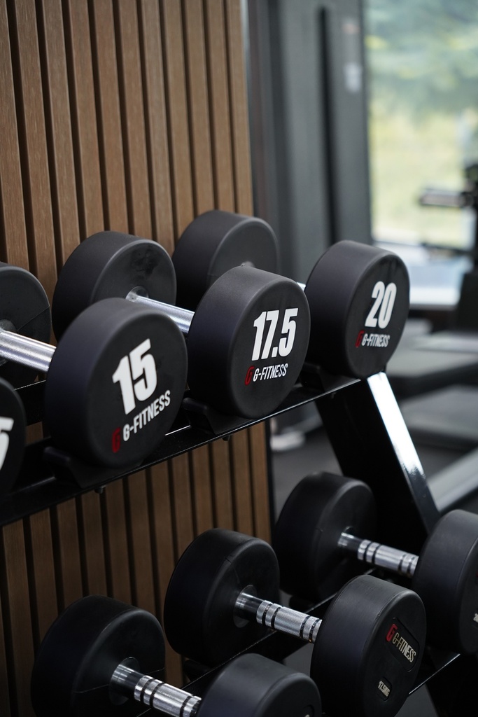 Mancuerna TPU con logo G-Fitness 17.5KG