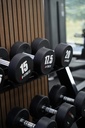 Mancuerna TPU con logo G-Fitness 17.5KG