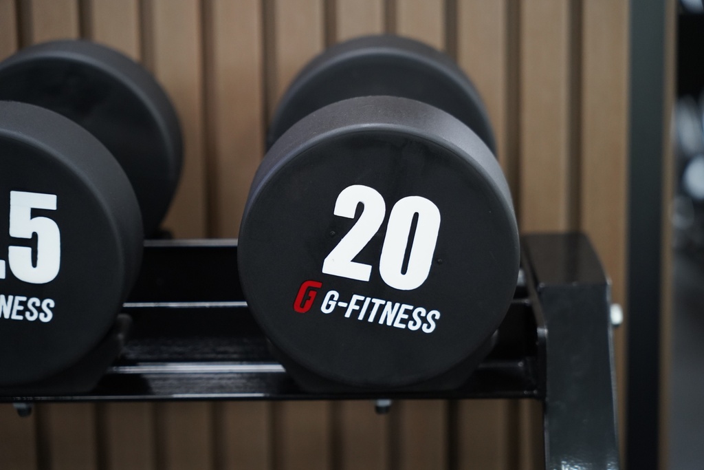 Mancuerna TPU con logo G-Fitness 20KG