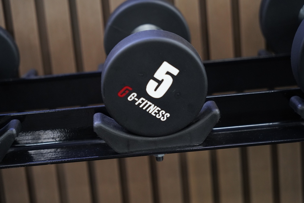 Mancuerna TPU con logo G-Fitness 5KG