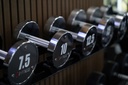 Mancuerna cromada con logo G-Fitness 10KG