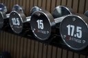 Mancuerna cromada con logo G-Fitness 17.5KG