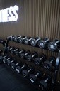 Mancuerna cromada con logo G-Fitness 17.5KG