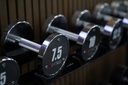 Mancuerna cromada con logo G-Fitness 7.5KG