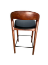Silla Alta Madera Negra Asiento PU