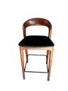 Silla Alta Madera Negra Asiento PU