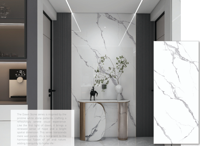 SPC WALL PANEL DAWN STONE MATTE 1120X2600X3mm P05