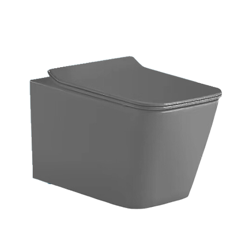 [W200520-G] Inodoro Suspendido Rimless Asiento UF Matt Grey