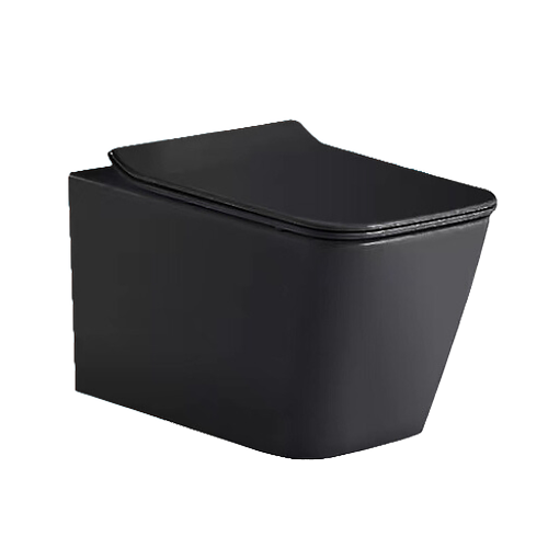 [W200520-MB] Inodoro Suspendido Rimless Asiento UF Matt Black